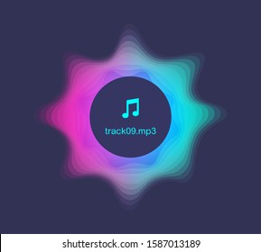 Sound circle wave,  Progress bar for dashboard UI, UX, KIT, HUD interface. Circle interface bar, control knob used for regulating.
Abstract music ripple, audio amplitude waves flux vector element UI