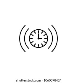 sound from the clock icon. Element of time managment illustration. Premium quality graphic design icon. Signs and symbols collection icon for websites, web design, mobile app on white background