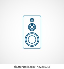 Sound Column Blue Icon On White Background
