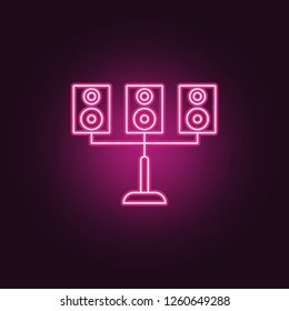sound column icon. Elements of Spotlight stage in neon style icons. Simple icon for websites, web design, mobile app, info graphics