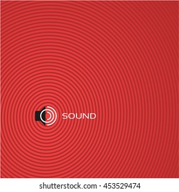 Sound concept background design, concentric circle elements, layout for poster flyer cover brochure