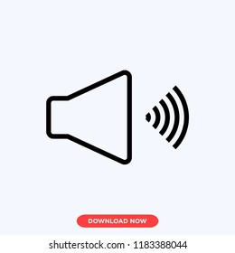 Sound concept line icon. Simple element illustration. Sound concept outline symbol design. Can be used for web and mobile UI/UX. Modern vector style. Modern vector style. Векторная графика