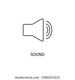 Sound concept line icon. Simple element illustration.Sound concept outline symbol design.