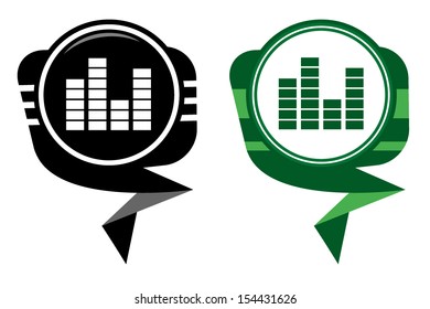 Sound control black and green map pointer