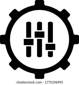 Sound control, equalizer black icon