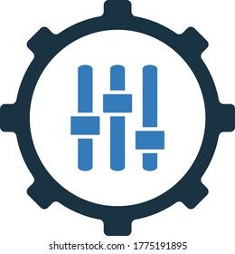 Sound control, equalizer icon design