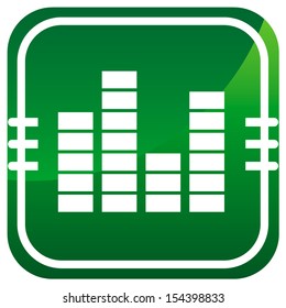 Sound control green web icon 