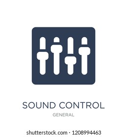 sound control icon. Trendy flat vector sound control icon on white background from General collection, vector illustration can be use for web and mobile, eps10