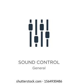 Sound control icon vector. Trendy flat sound control icon from general collection isolated on white background. Vector illustration can be used for web and mobile graphic design, logo, eps10