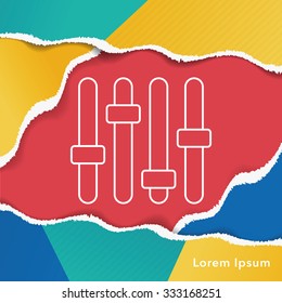 Sound control line icon