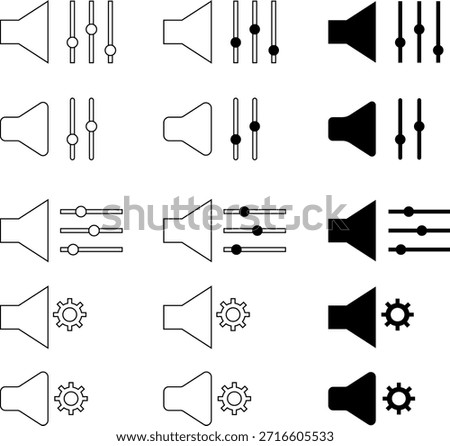 Sound Control and Preferences Icons