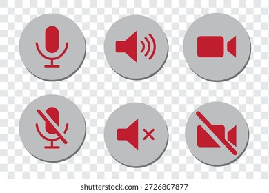 Simplicidad de control de sonido con opciones de silencio para los sonidos de su proyecto, los iconos de subir y bajar volumen en un estilo limpio y moderno para App y Sitios web.