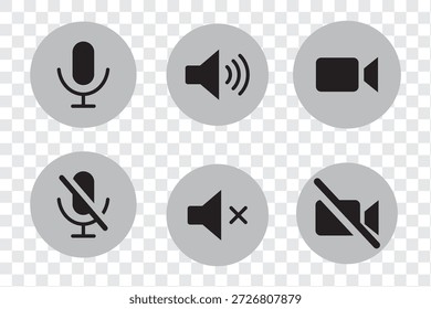 Controle de som simplicidade com opções de mudo para os sons do seu projeto, volume para cima e para baixo ícones em um estilo limpo, moderno para aplicativos e sites.