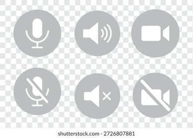 Controle de som simplicidade com opções de mudo para os sons do seu projeto, volume para cima e para baixo ícones em um estilo limpo, moderno para aplicativos e sites.