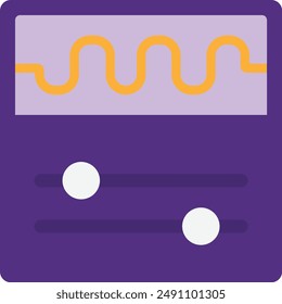 Sound Controller Equalizer Icon Vector Flat Illustration