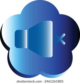 Sound controls button set flat round Interface web button multimedia mute and audio volume vector illustration eps format