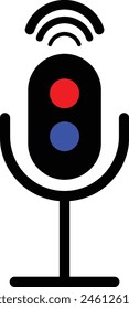 Sound controls button set flat round Interface web button multimedia mute and audio volume vector illustration eps format