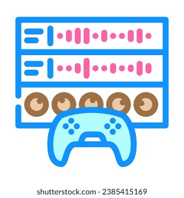 sound design game development color icon vector. sound design game development sign. isolated symbol illustration
