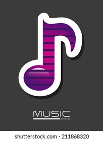 sound design over  gray background vector illustration