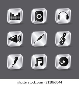 sound design over gray  background vector illustration