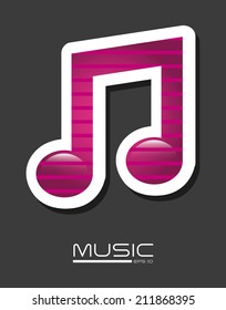 sound design over  gray background vector illustration