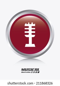 sound design over white background vector illustration