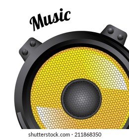 sound design over white background vector illustration