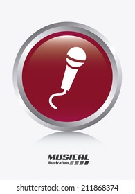 sound design over white background vector illustration