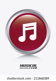 sound design over white background vector illustration sound design over white background vector illustration