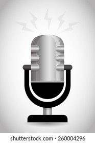 Sound design over white background, vector illustration.