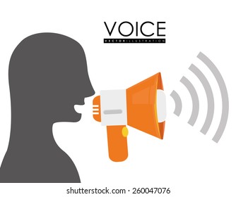 Sound design over white background, vector illustration.