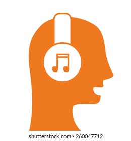 Sound design over white background, vector illustration.