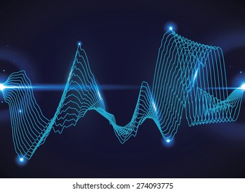 Sound design over white background, vector illustration.