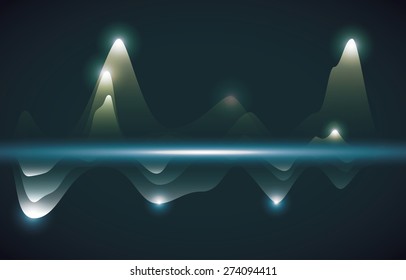 Sound design over white background, vector illustration.