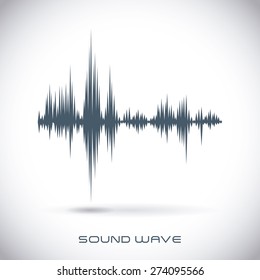 Sound design over white background, vector illustration.