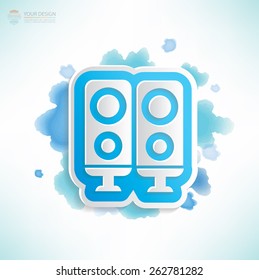 Sound design,water colour design,clean vector