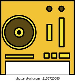 sound device vector, icon music device