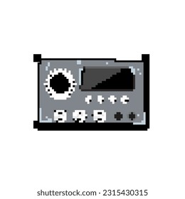 sound digital amplifier game pixel art retro vector. bit sound digital amplifier. old vintage illustration