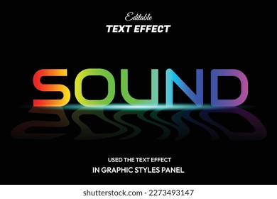 sound editable colorful text effect