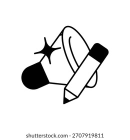 Icono de edición de sonido con Vector de fondo blanco