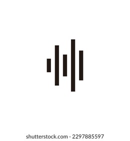 Sound effect, geometric symbol simple logo vector