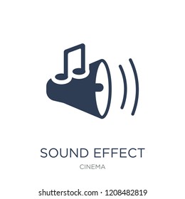 sound effect icon. Trendy flat vector sound effect icon on white background from Cinema collection, vector illustration can be use for web and mobile, eps10