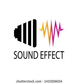 Sound effect logo vector illustration