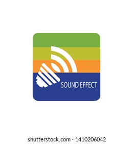 Sound effect logo vector illustration