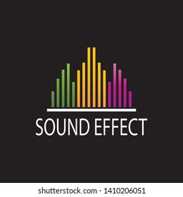 Sound effect logo vector illustration