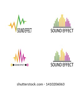 Sound effect logo vector illustration
