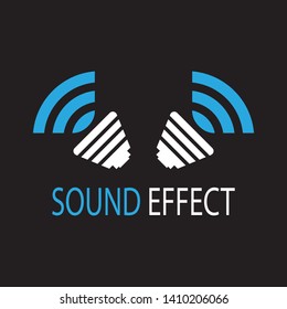 Sound effect logo vector illustration