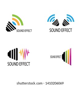 Sound effect logo vector illustration