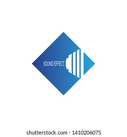Sound effect logo vector illustration
