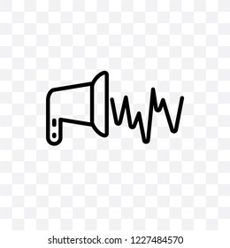 sound effect vector linear icon isolated on transparent background, sound effect transparency concept can be used for web and mobile